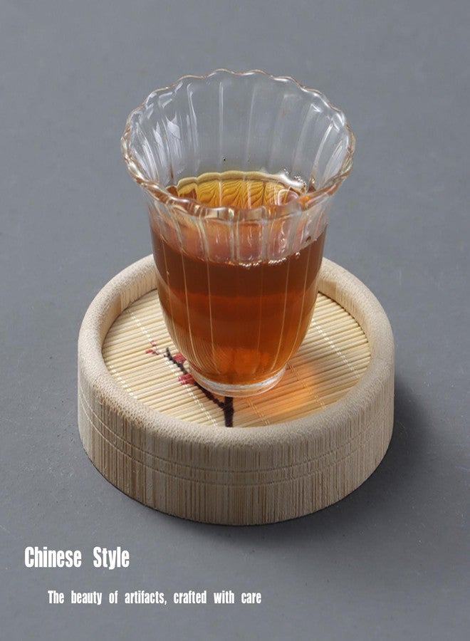 GCFTIFF Bamboo Coasters for Coffee Table Set of 3,Absorbent Coasters,Fit All Cups,Coffee Table Decor for Tabletop Protection Gifts for House Warming New Home & Wedding (BambooColor, 3PCS) - Image 3